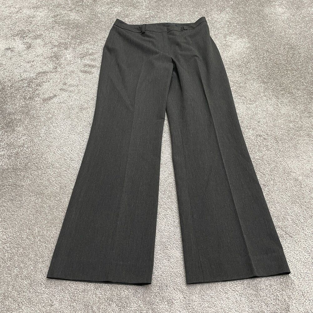 Jones New York Stretch Dress Pants Womens 8 Dark Gray Straight High Rise 32x32
